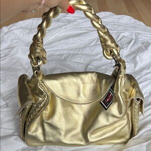 Timmy Woods Luxurious Gold Handbag